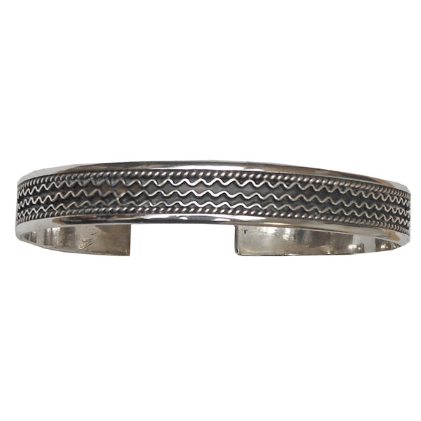Cuff Bracelet with Wire and Beaded Edge
