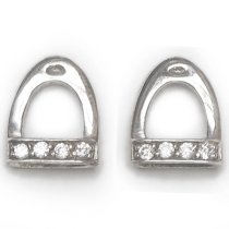 Stirrup With Cubic Zirconia Earrings