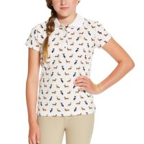 Ariat Youth Dog Print Polo L