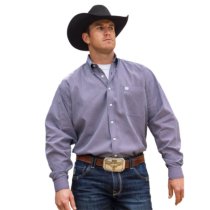 Cinch Navy Dotted Western Shirt S