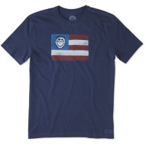 Life is Good Men's T Shirt Jake Flag