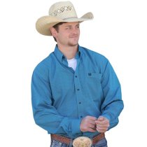 Cinch Turquoise Print Western Shirt M