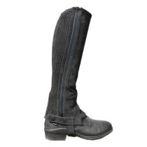Shires Adult Suede Half Chaps Black