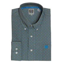 Cinch Multi-Color Print Western Long Sleeve Shirt S,M