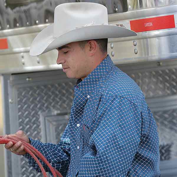Cinch Patterned Teal Western Shirt