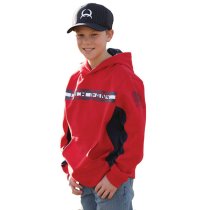 Cinch Stripe Logo Hoodie in Red