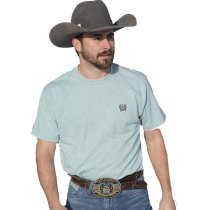 Cinch Crew Neck Men’s Tee in Teal