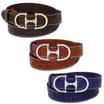 LILO Croco Print Leather 1.25″ Bilbao Bit Belt