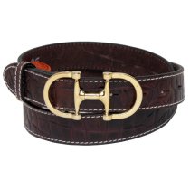 LILO Croco Print Leather 1.25" Bilbao Bit Belt