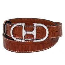 LILO Croco Print Leather 1.25" Bilbao Bit Belt