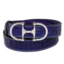 LILO Croco Print Leather 1.25" Bilbao Bit Belt