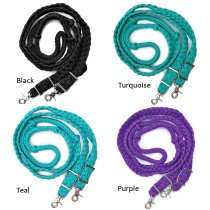 Barrel Braided Reins - Solid Colors