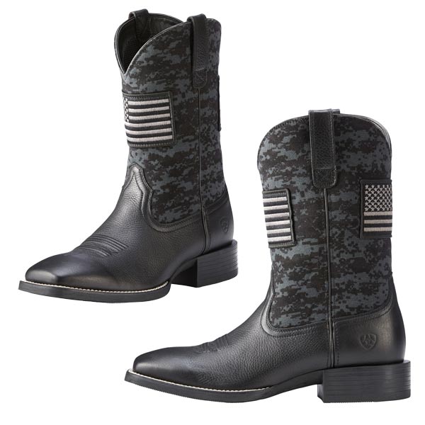 Ariat Mens Sport Patriot Cowboy Boots in Black