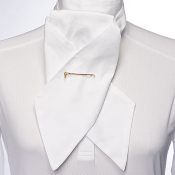 Essex Stock Tie - White Tonal Stripe