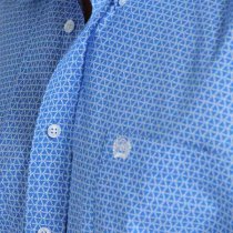 Cinch Royal Triangular Print Button Down