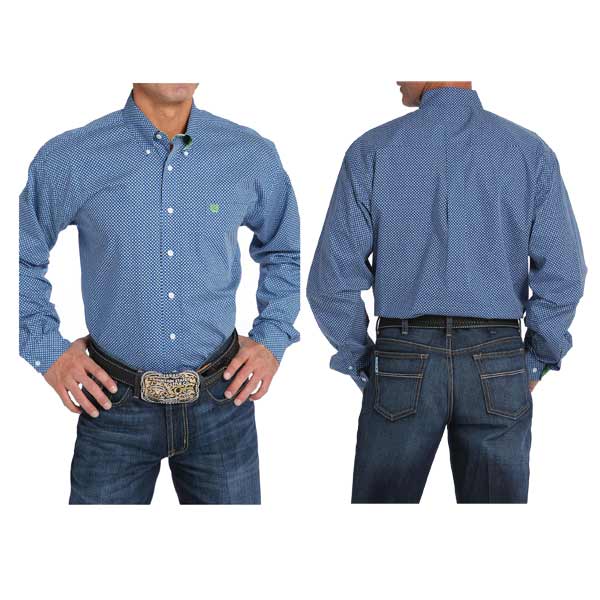 Cinch Royal Patterned Button Down for Men