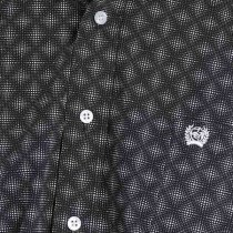 Cinch Black Dot Patterned Button Down L