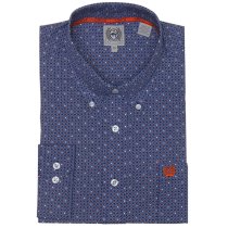 Cinch Navy Patterned Cinch Button Down for Men M