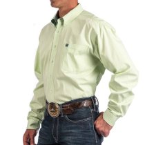 Cinch Mens Lime Striped Button Down S