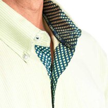 Cinch Mens Lime Striped Button Down S