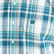 Cinch Mens Multicolored Plaid Button Down Shirt