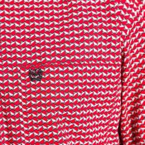 Cinch Red Hexagonal Patterned Button Down M
