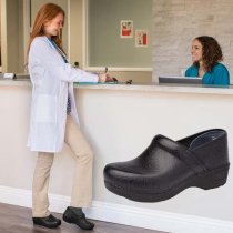Dansko Pro XP 2.0 Clog in Black Floral Tooled