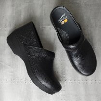 Dansko Pro XP 2.0 Clog in Black Floral Tooled