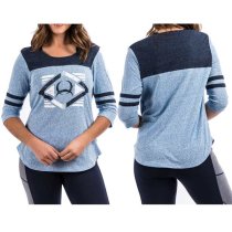 Cinch Ladies Athletic Heathered Baseball Tee XS