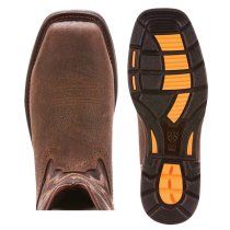 Ariat Bruin Brown Workhog Wide Square Toe H2O Boots 8D