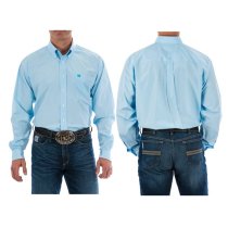 Cinch Light Blue Striped Classic Fit Button Down M