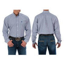 Cinch Royal Striped Classic Fit Button Down L