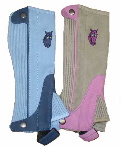 Colorful Half Chaps for Kids Blue L