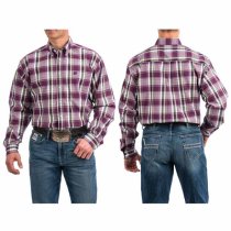 Cinch Purple Plaid Button Down