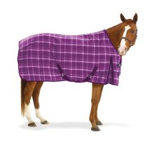 Purple Plaid Polyester Horse Sheet