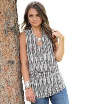 Cruel Womens Printed Surplice Tank XS