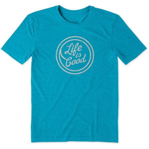 Life is Good Men’s Script Coin Cool Tee L