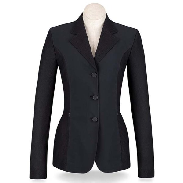 RJ Classics Black Girl's Harmony Mesh Show Coat