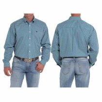 Cinch Blue Aztec Inspired Pattern Button Down