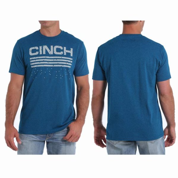 Cinch Teal Digi Logo Tee L