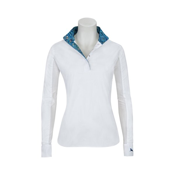 RJ Classics White/Blue Paisley Rebecca Show Shirt
