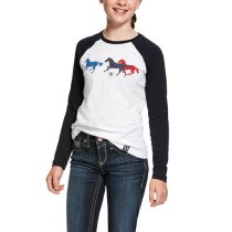 Ariat Girls Running Horse Tee XS