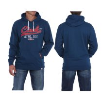 Cinch Men's Navy with Red Logo Hoodie