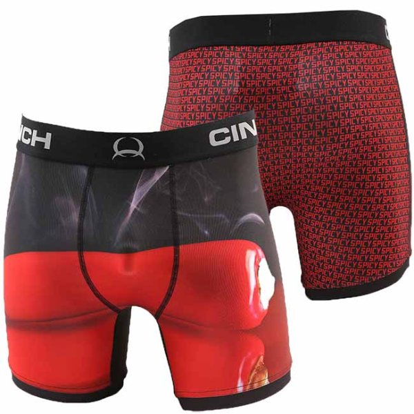 Cinch Men's Boxers Spicy Chili