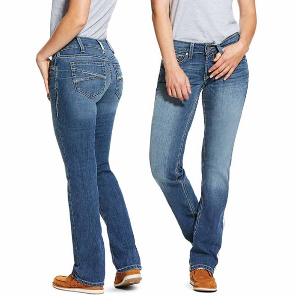 Ariat REAL Straight Presley Mid Rise Jeans for Women 27R