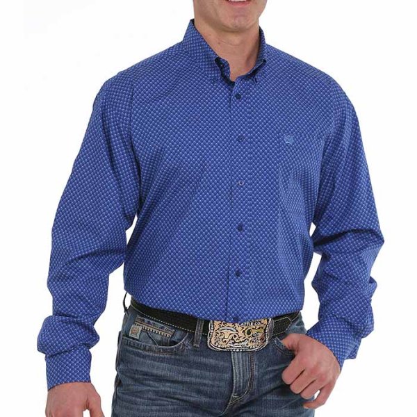 Cinch Royal Print Shirt for Men L