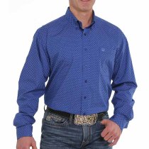 Cinch Royal Print Shirt for Men L