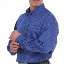 Cinch Royal Print Shirt for Men L