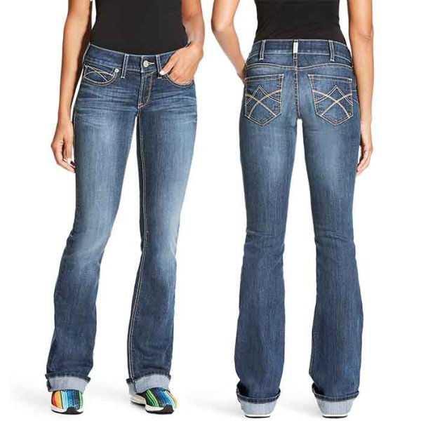 Ariat REAL Mid Rise Stretch Tulip Boot Cut Jeans PLUS SIZE 22R