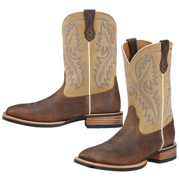 Ariat Men's Quickdraw Western Boot Beige Brown